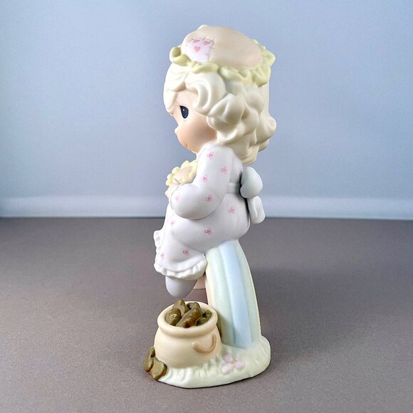 Precious Moments Dreams Really Do Come True Rainbow Girl Gold Pot Statue 128309 - Picture 6 of 15